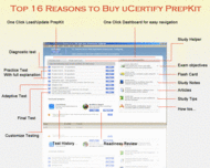 uCertify PrepKit for CIW exam 1D0-510 screenshot